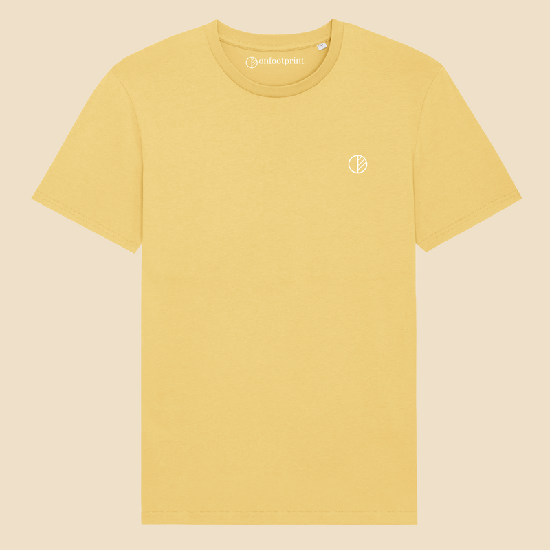 organic cotton t-shirt, unisex, light yellow