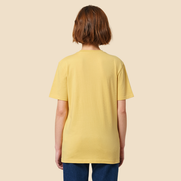 organic cotton t-shirt, unisex, light yellow