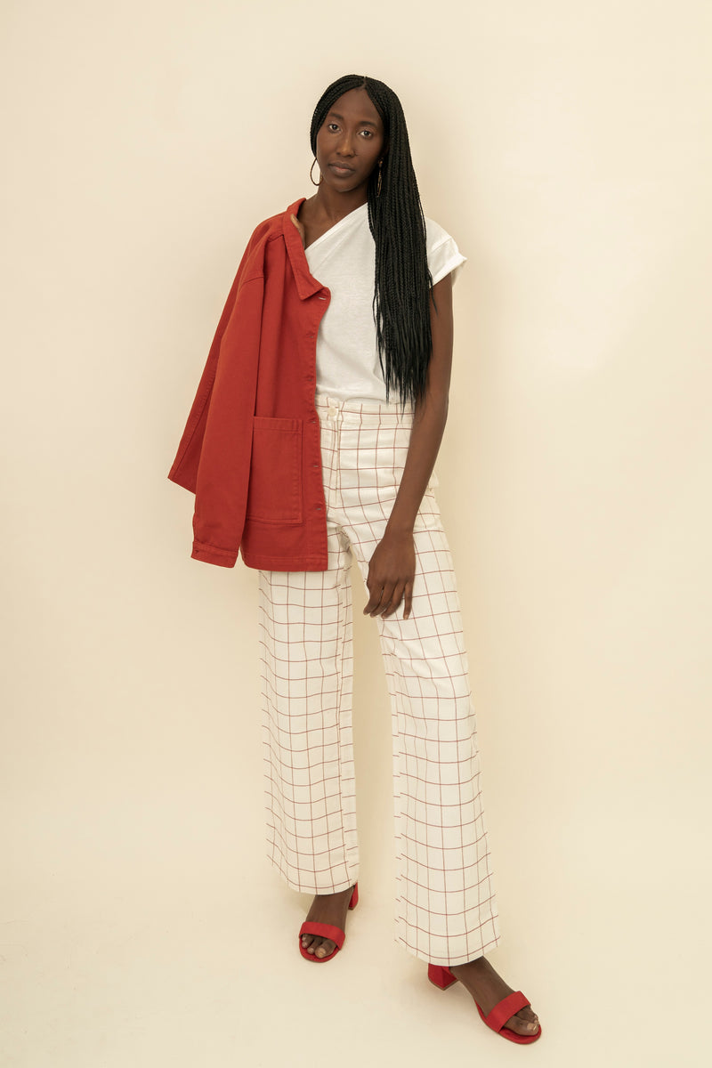 100% hand-woven cotton women pants - sustainable fashion - onfootprint